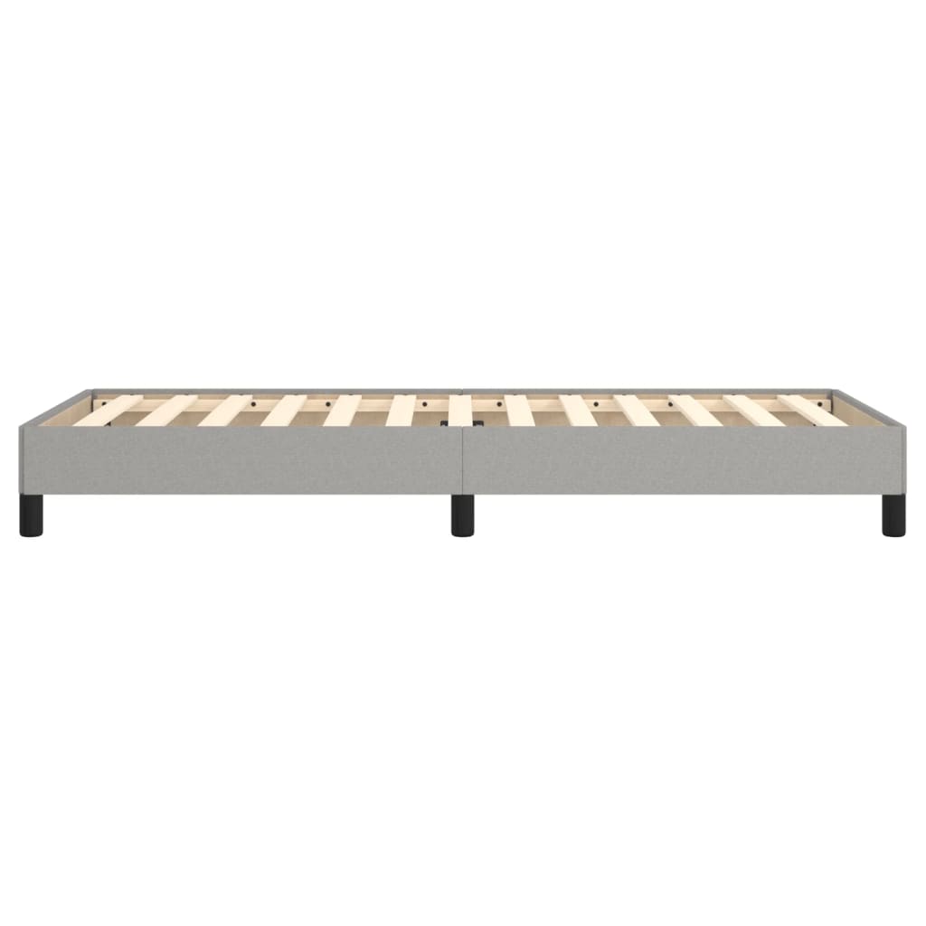 vidaXL Bed Frame without Mattress Light Grey 92x187 cm Single Fabric