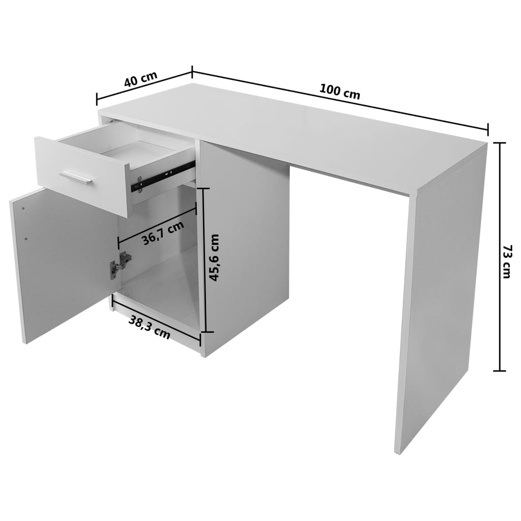 vidaXL Shoe Cabinet 7 Shelves White