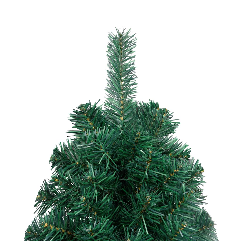 vidaXL Artificial Half Pre-lit Christmas Tree with Ball Set Green 120 cm