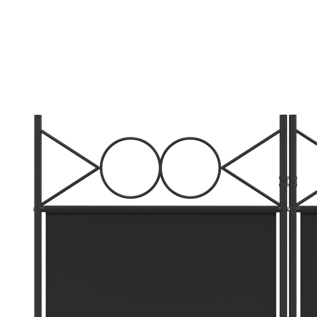 vidaXL 4-Panel Room Divider Black 160x220 cm Fabric