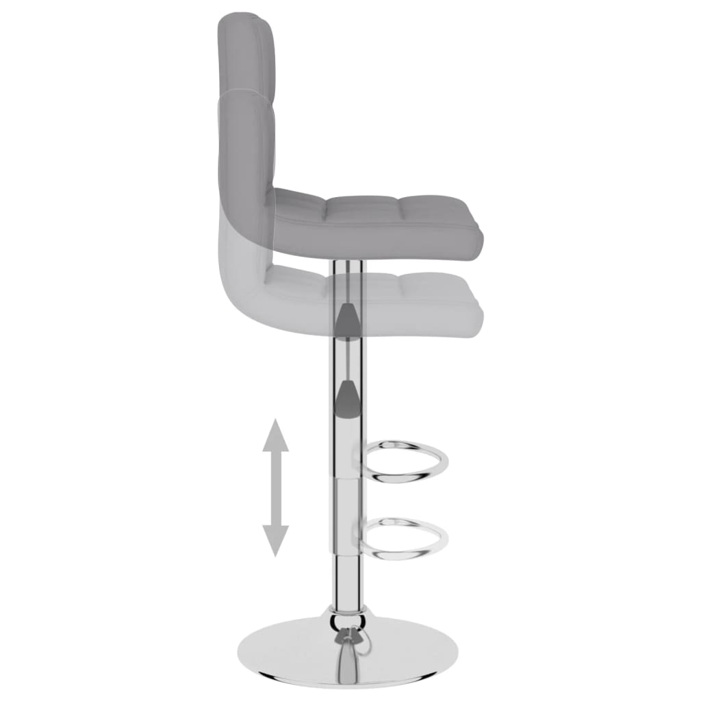 vidaXL Bar Stools 2 pcs Light Grey Fabric