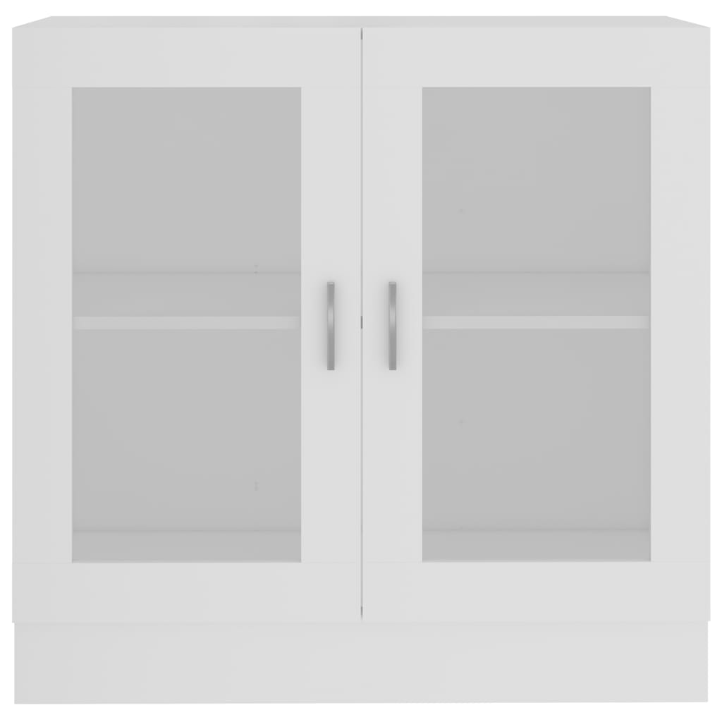 vidaXL Vitrine Cabinet White 82.5x30.5x80 cm Engineered Wood