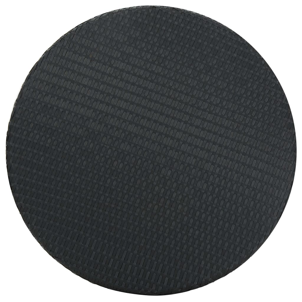 vidaXL 5 Piece Garden Bar Set with Cushions Poly Rattan Black