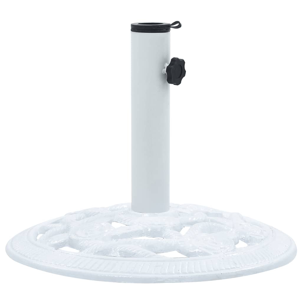 vidaXL Umbrella Base White 9 kg 40 cm Cast Iron