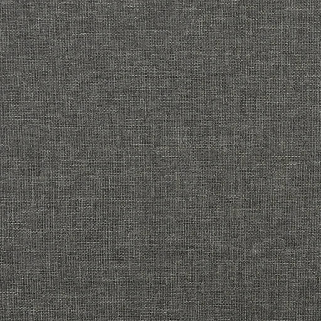 vidaXL Bed Frame without Mattress Dark Grey 92x187 cm Single Fabric