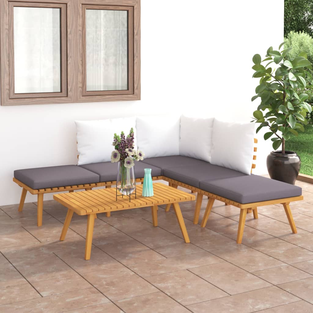 vidaXL 6 Piece Garden Lounge Set Solid Acacia Wood