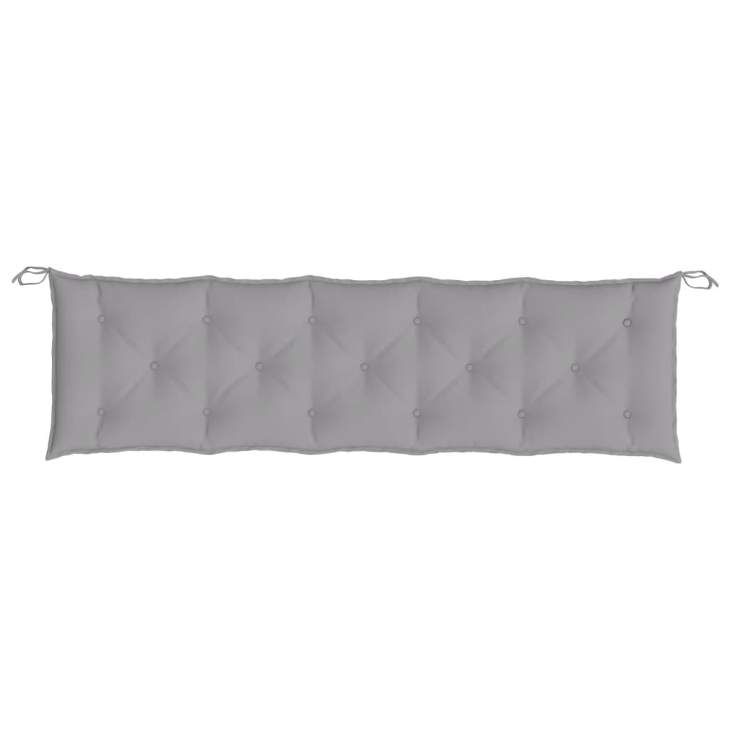 vidaXL Garden Bench Cushions 2 pcs Grey 180x50x7cm Oxford Fabric