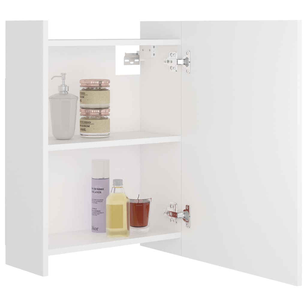 vidaXL Bathroom Mirror Cabinet White 62.5x20.5x64 cm Engineered Wood