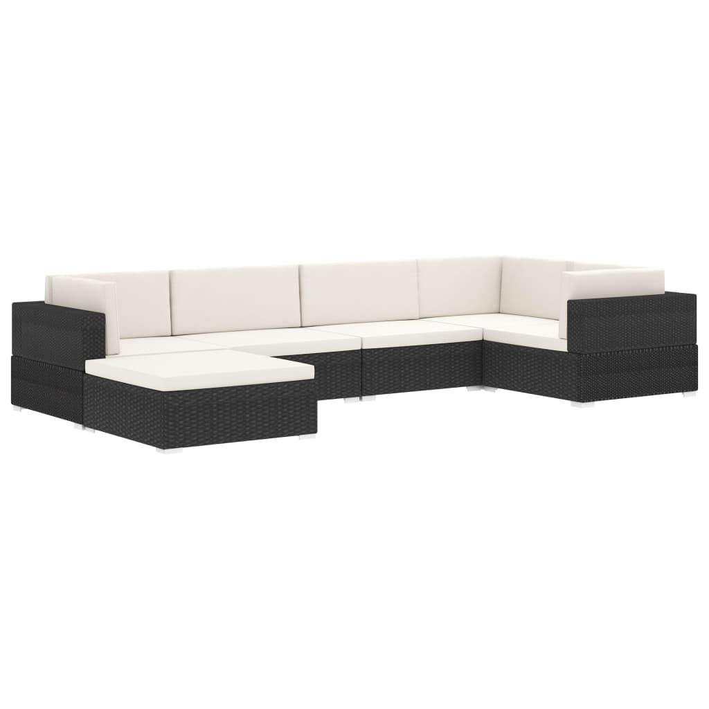 vidaXL Sectional Middle Seat 1 pc with Cushions Poly Rattan Grey