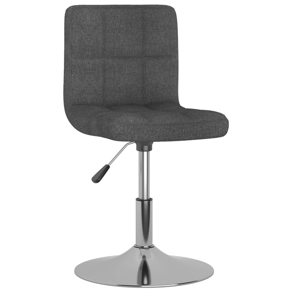 vidaXL Swivel Dining Chairs 4 pcs Dark Grey Fabric