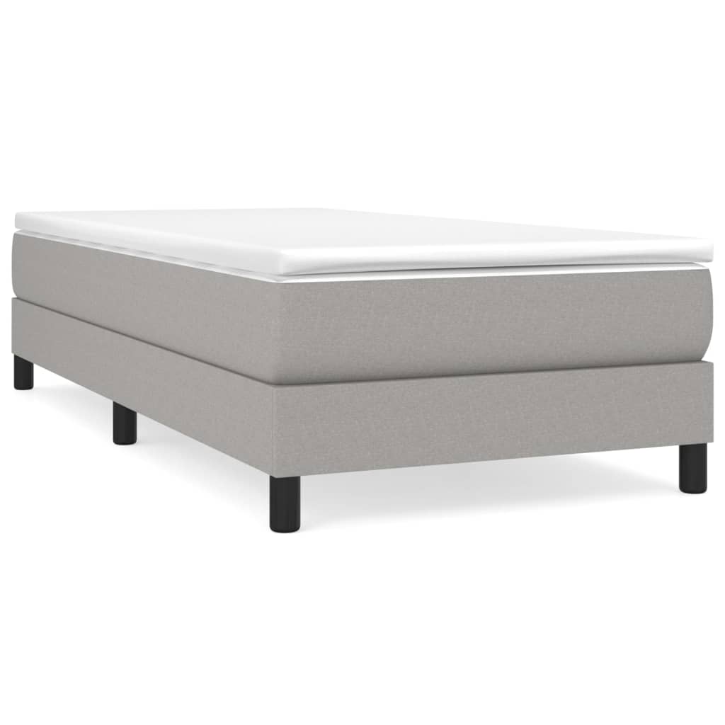 vidaXL Bed Frame without Mattress Light Grey 90x200 cm Fabric