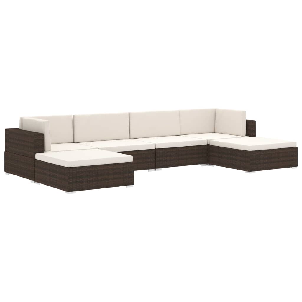 vidaXL Sectional Middle Seat 1 pc with Cushions Poly Rattan Grey