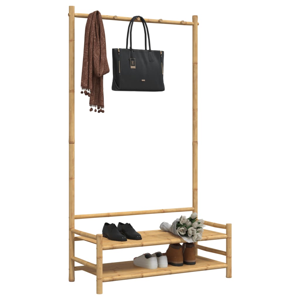 vidaXL Clothes Rack with Shelves 103x40x183 cm Bamboo