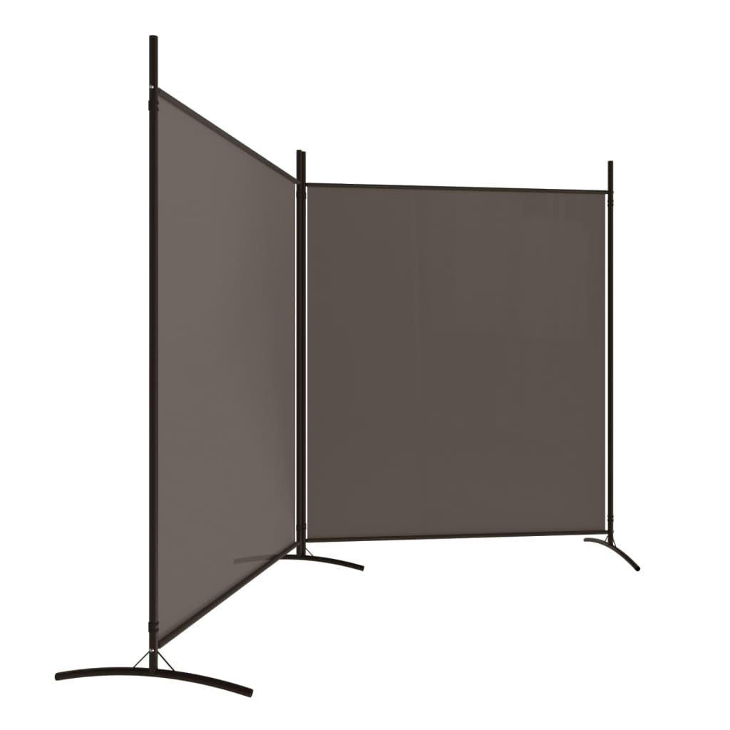 vidaXL 2-Panel Room Divider Anthracite 348x180 cm Fabric