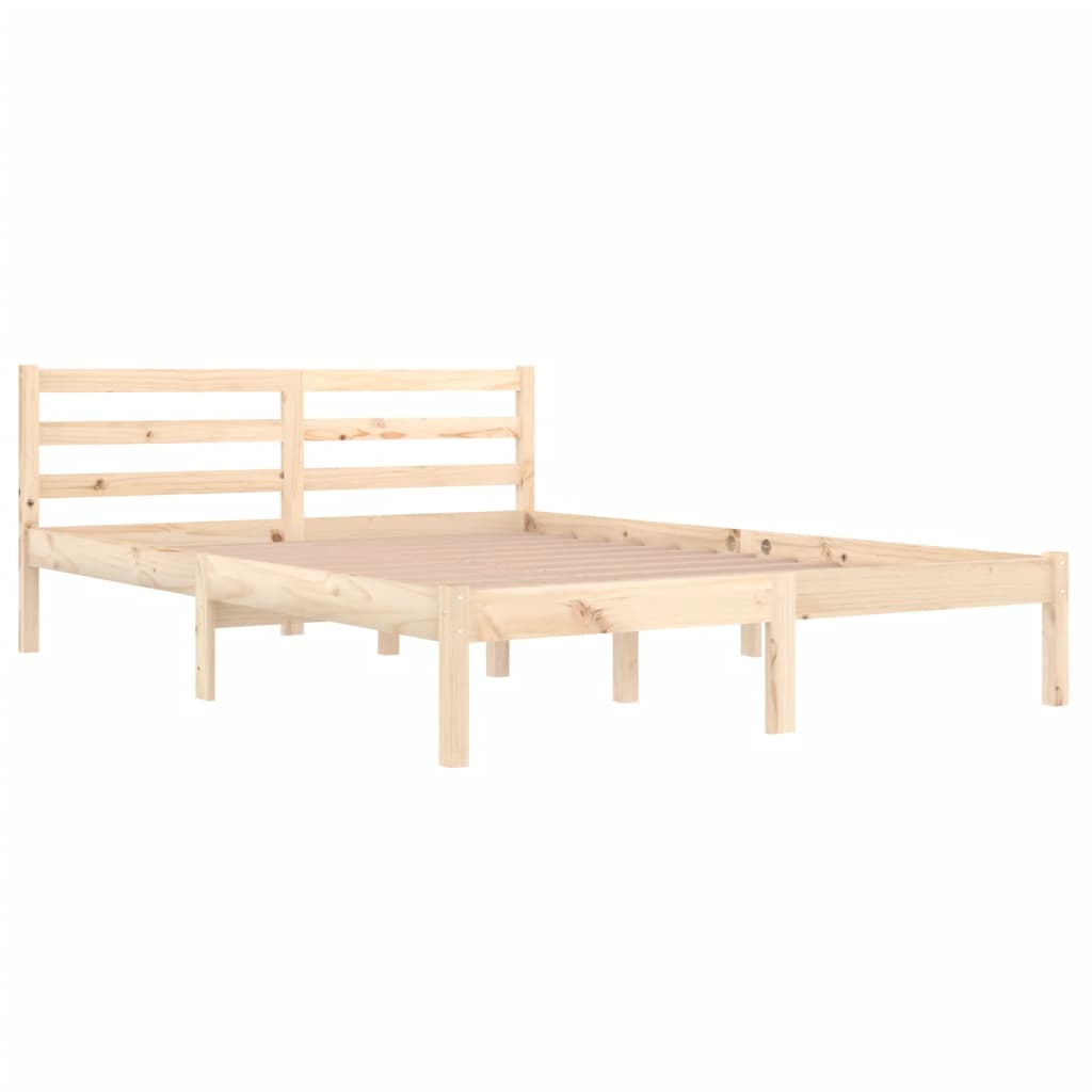 vidaXL Bed Frame without Mattress Solid Wood Pine 140x200 cm