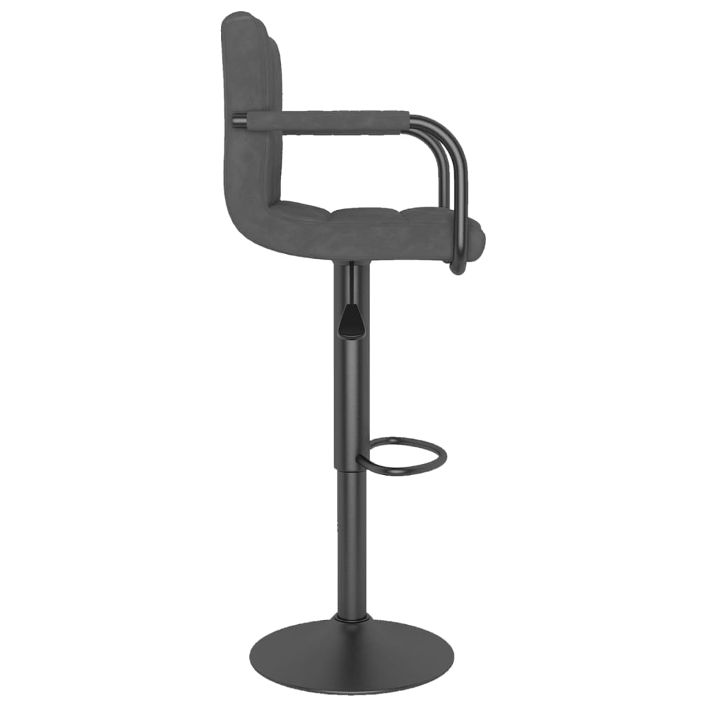 vidaXL Bar Stools 2 pcs Dark Grey Velvet