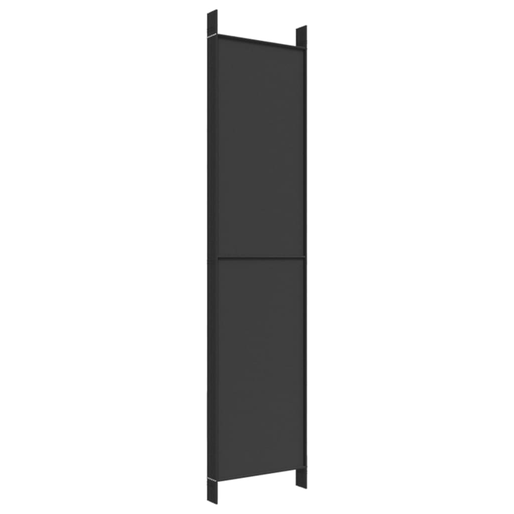 vidaXL 6-Panel Room Divider Black 300x220 cm Fabric