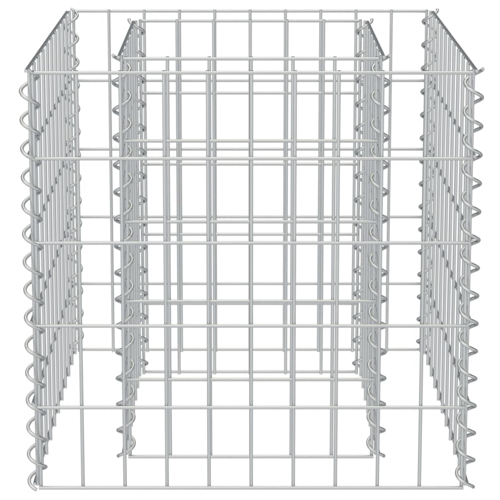 vidaXL Gabion Raised Bed Galvanised Steel 50x50x50 cm