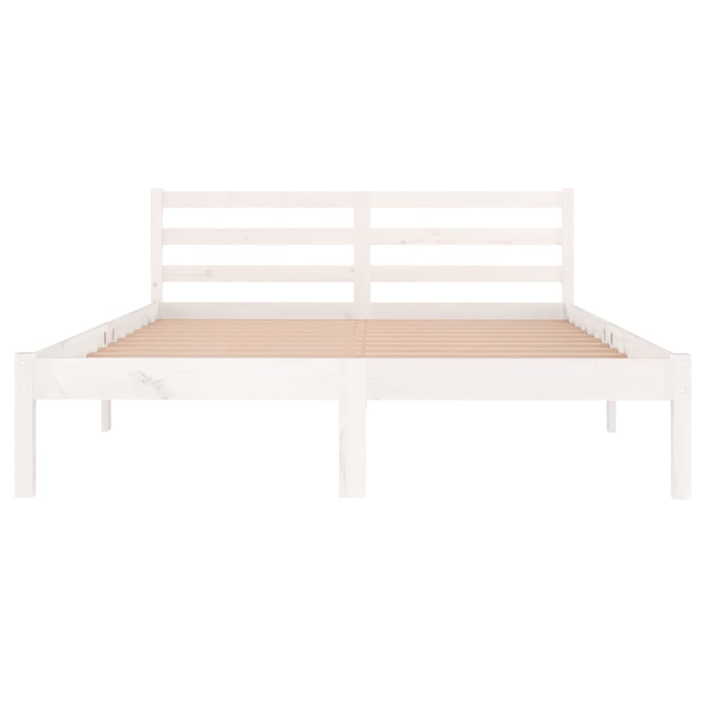 vidaXL Bed Frame without Mattress Solid Wood Pine 140x200 cm White