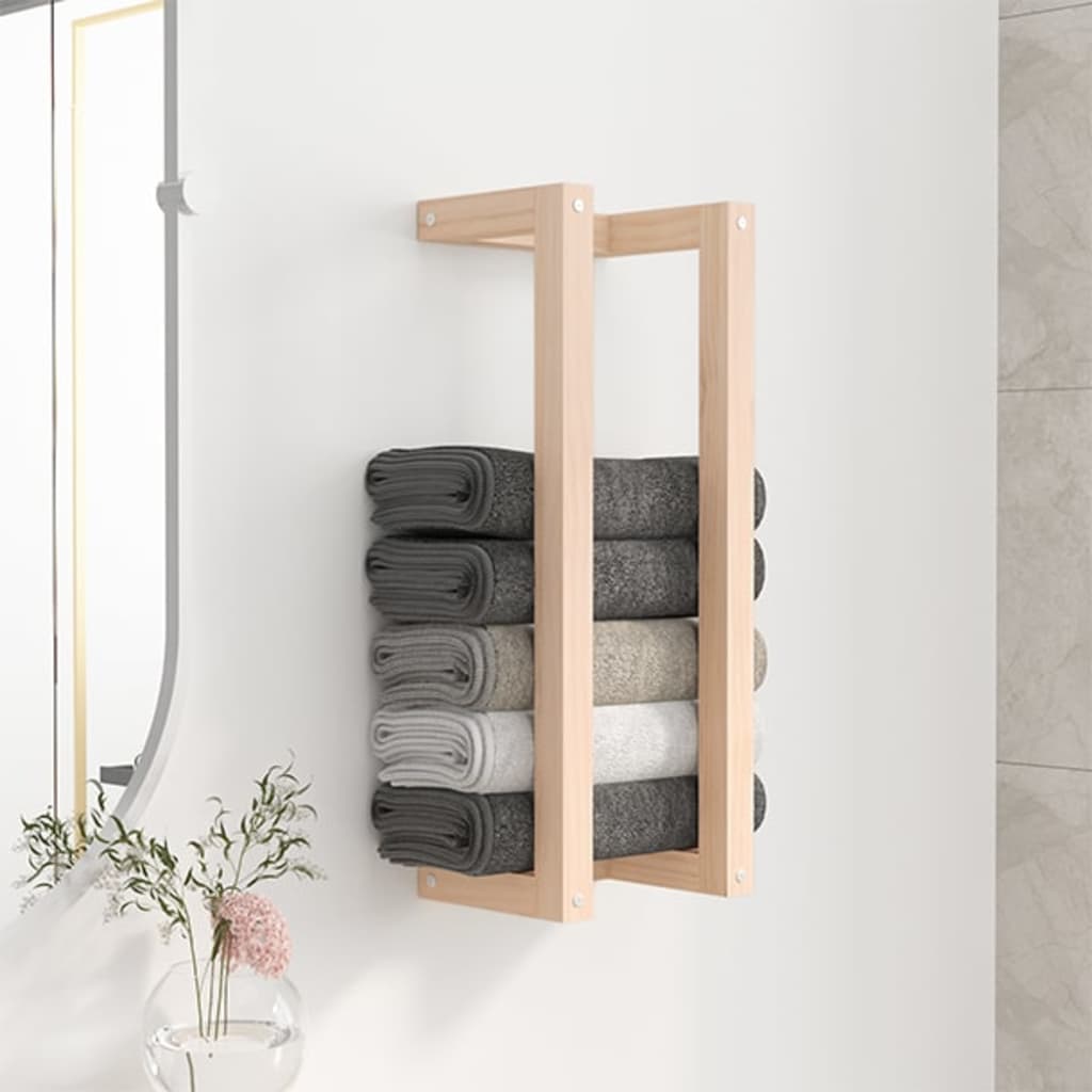 vidaXL Towel Rack 23x18x60 cm Solid Wood Pine