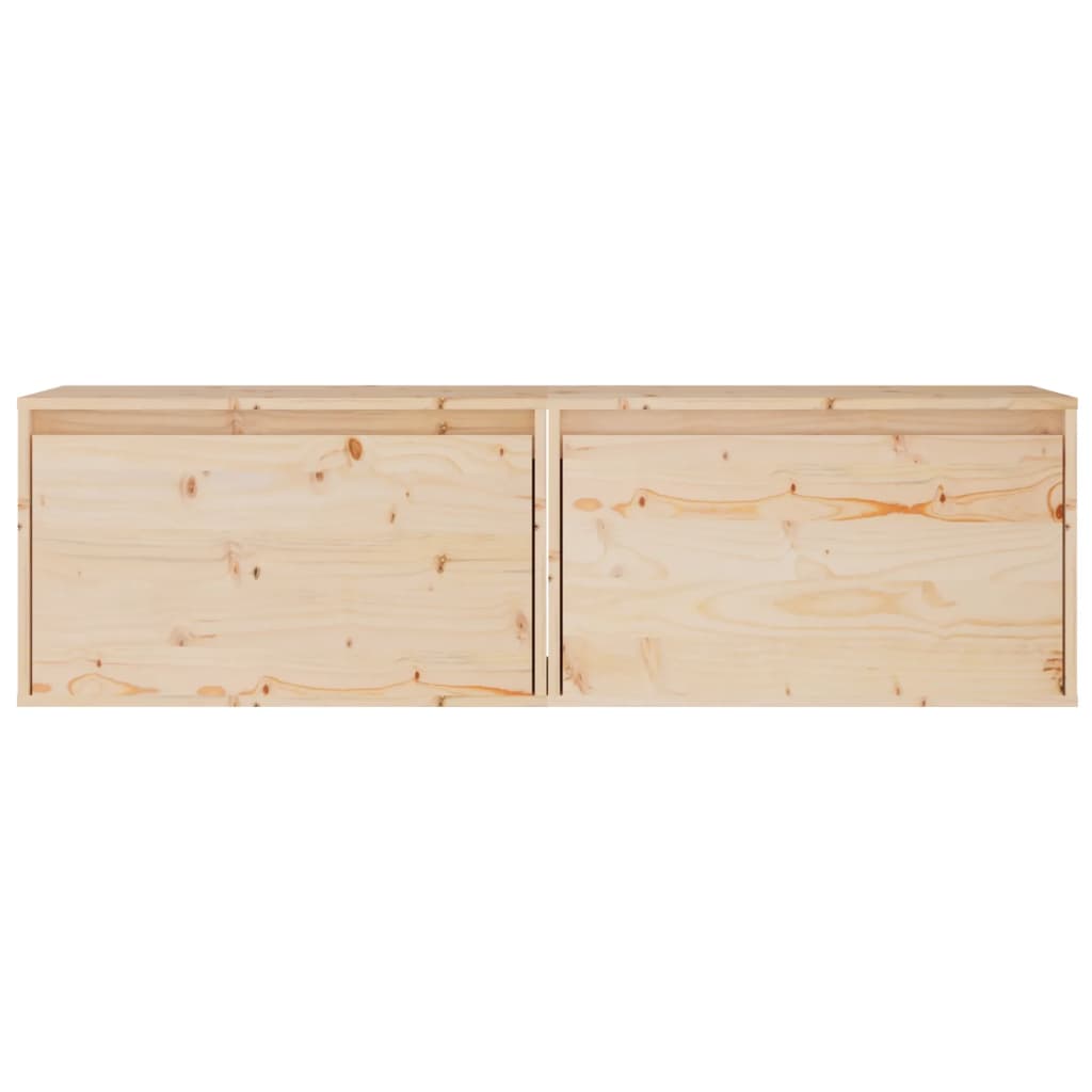 vidaXL Wall Cabinets 2 pcs 60x30x35 cm Solid Pinewood