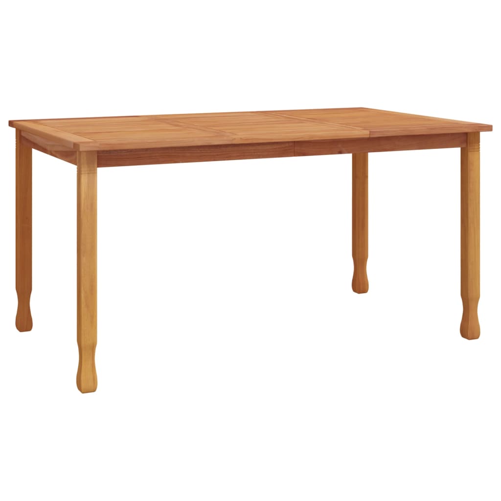 vidaXL Garden Dining Table 150x90x75 cm Solid Wood Teak