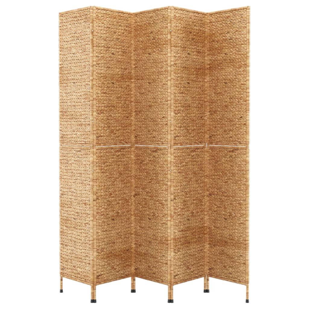 vidaXL Room Divider 5-Panel 205x180 cm Water Hyacinth