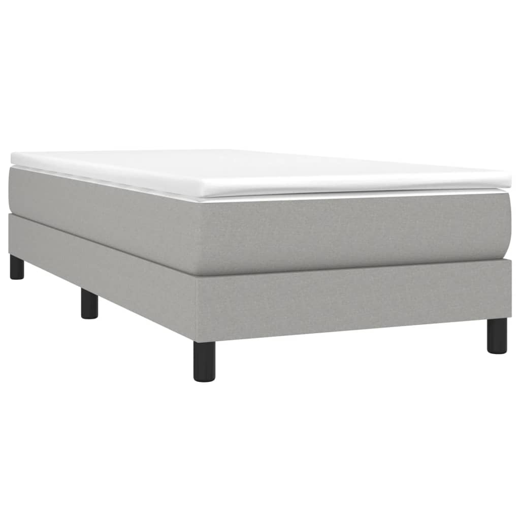 vidaXL Bed Frame without Mattress Light Grey 90x200 cm Fabric