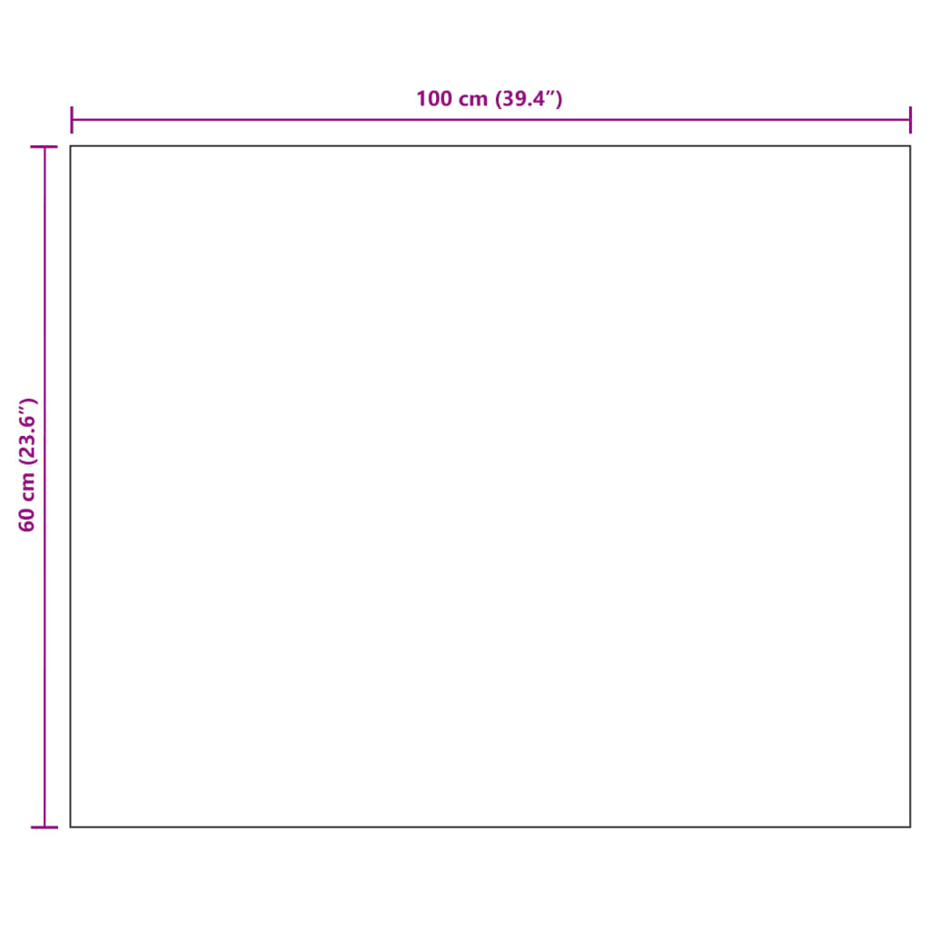 vidaXL Frameless Mirror 100x60 cm Glass