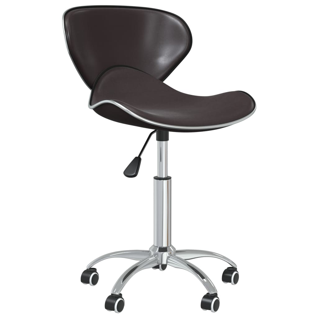 vidaXL Swivel Dining Chairs 2 pcs Brown Faux Leather