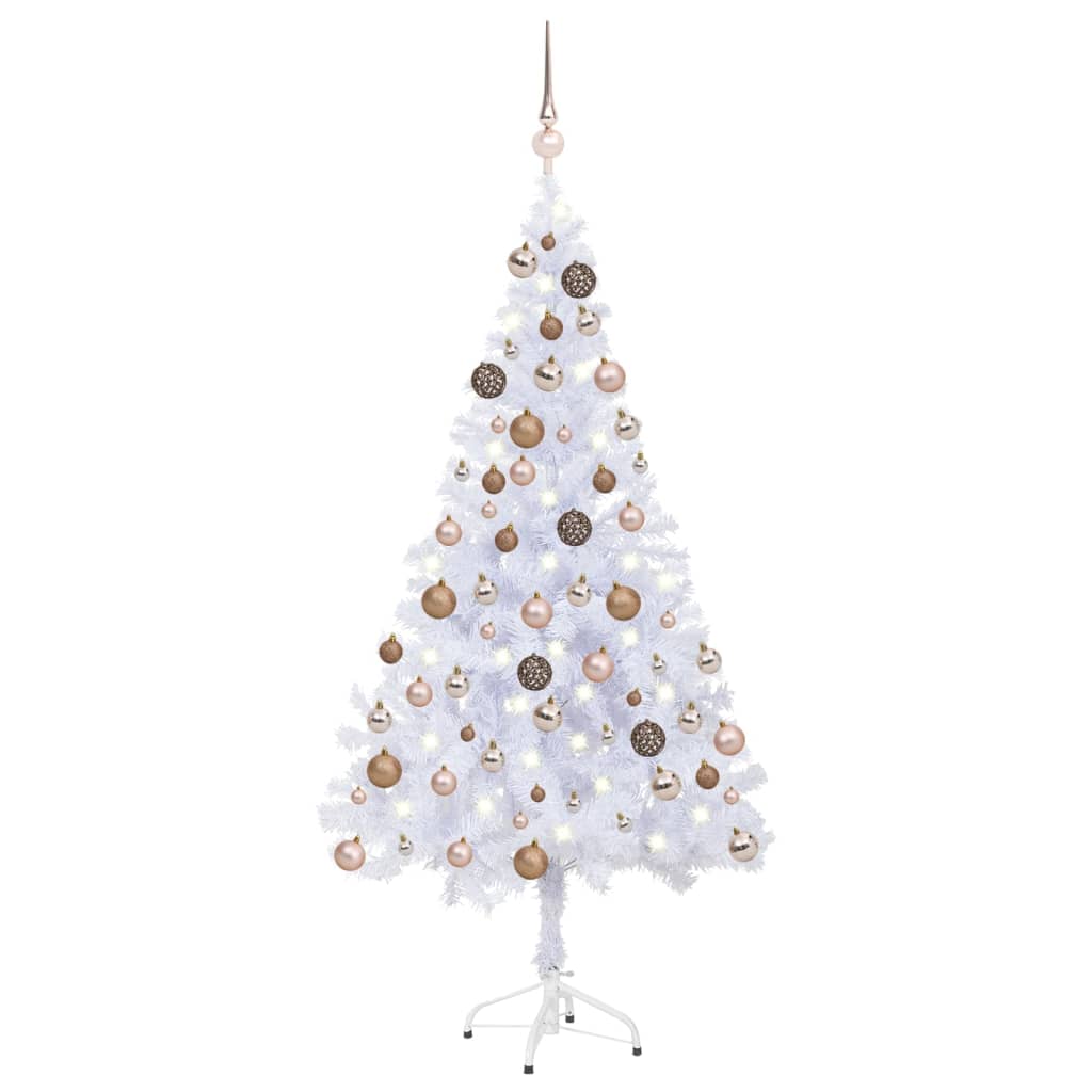 vidaXL Artificial Pre-lit Christmas Tree with Ball Set 120cm 230 Branches