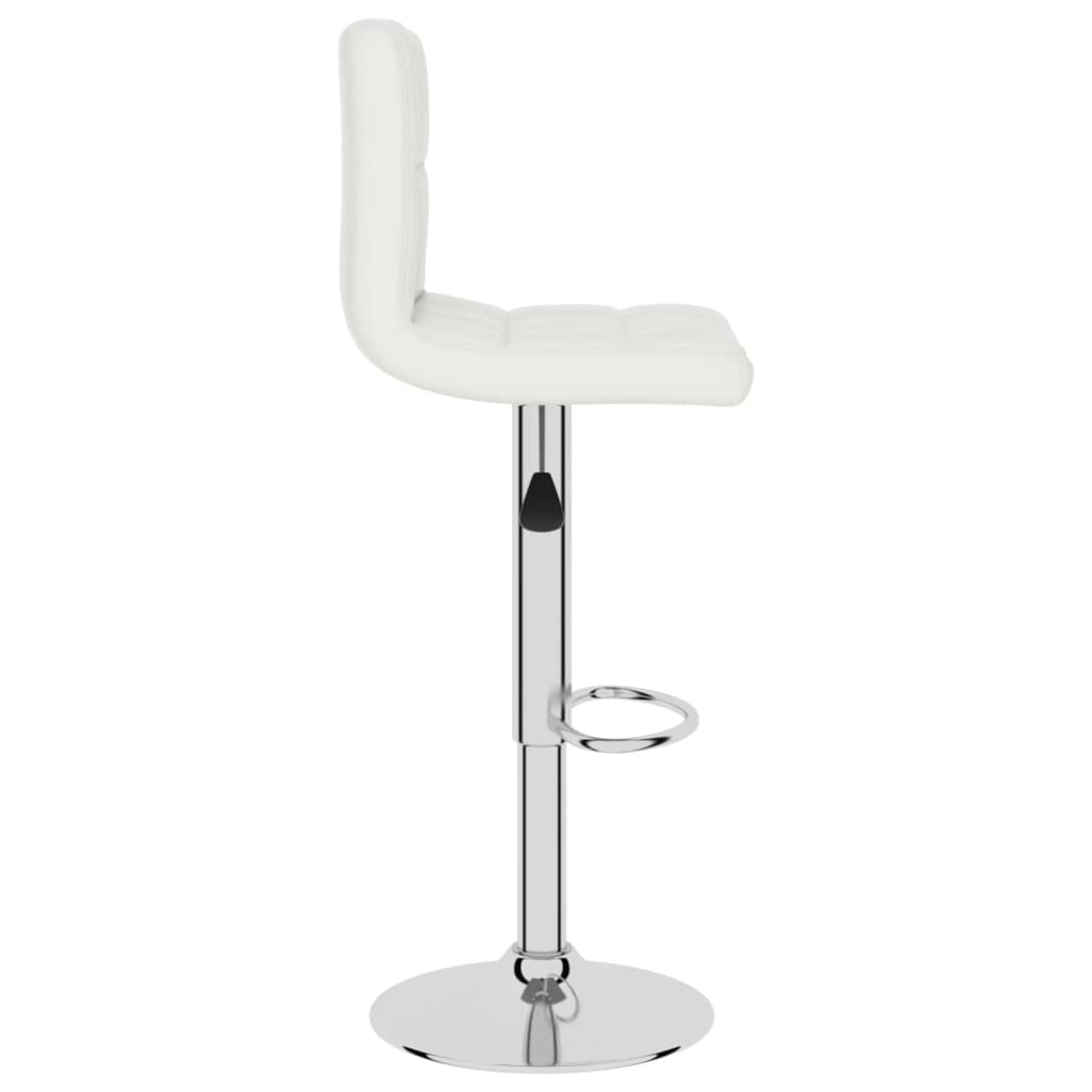 vidaXL Bar Stool White Faux Leather