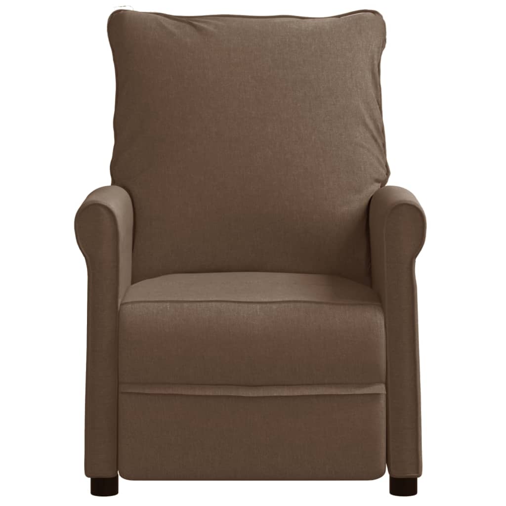 vidaXL Recliner Chair Brown Fabric