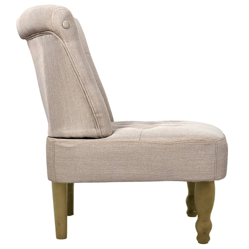 vidaXL French Chair Cream Fabric