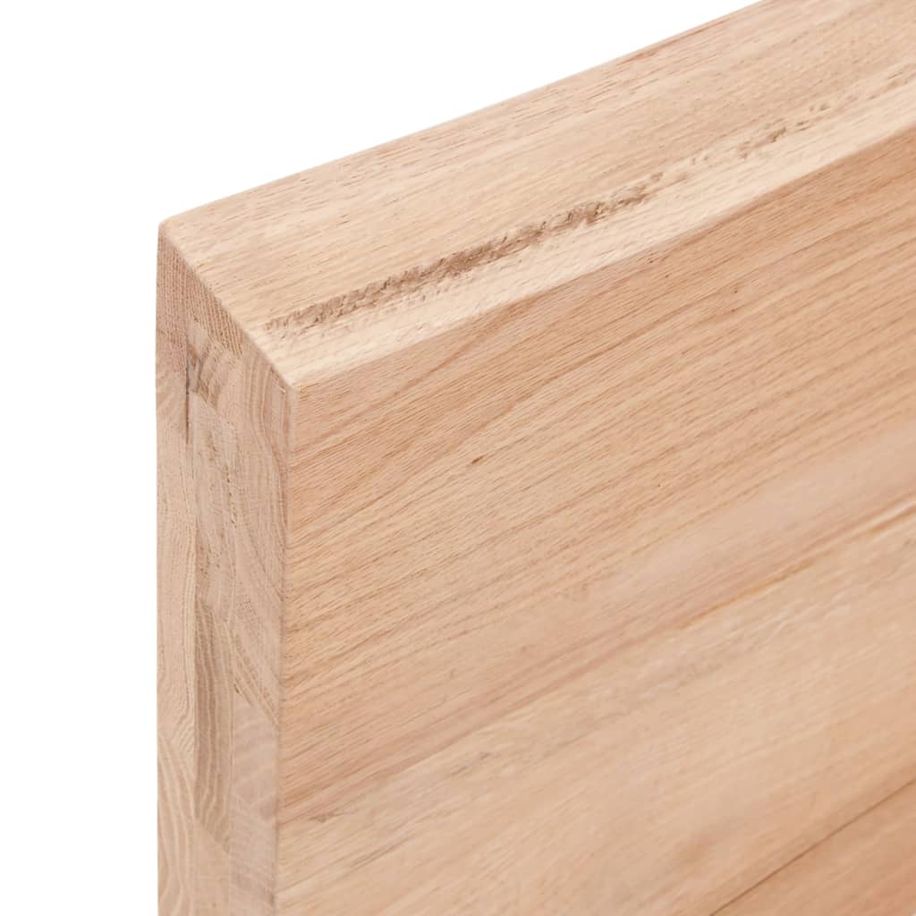 vidaXL Table Top Light Brown 100x40x(2-6) cm Treated Solid Wood Oak