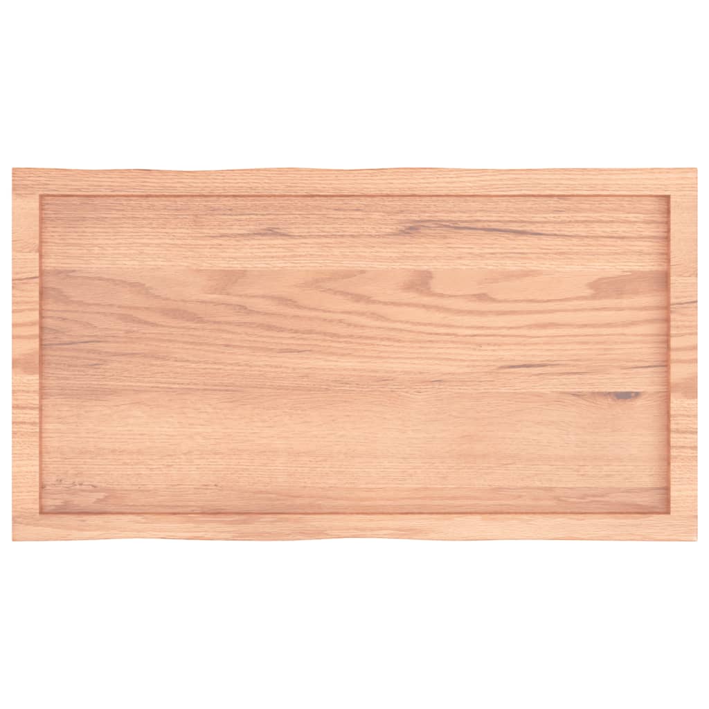 vidaXL Table Top Light Brown 100x50x(2-6)cm Treated Solid Wood Live Edge