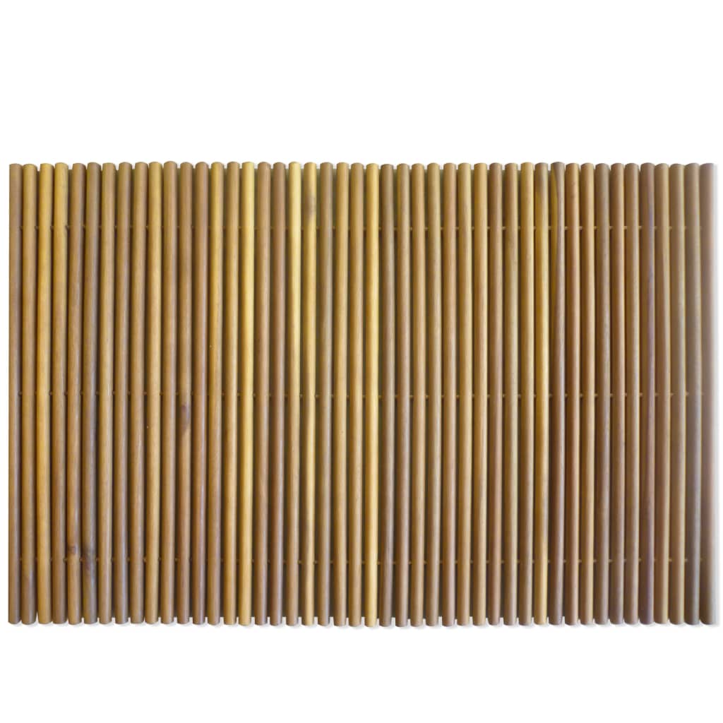 vidaXL Bath Mat Acacia Wood 80x50 cm