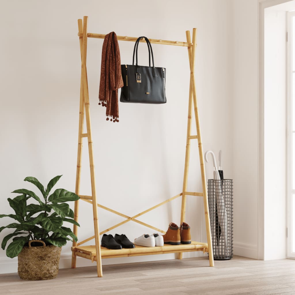 vidaXL Clothes Rack with Shelf 102x50x190 cm Bamboo