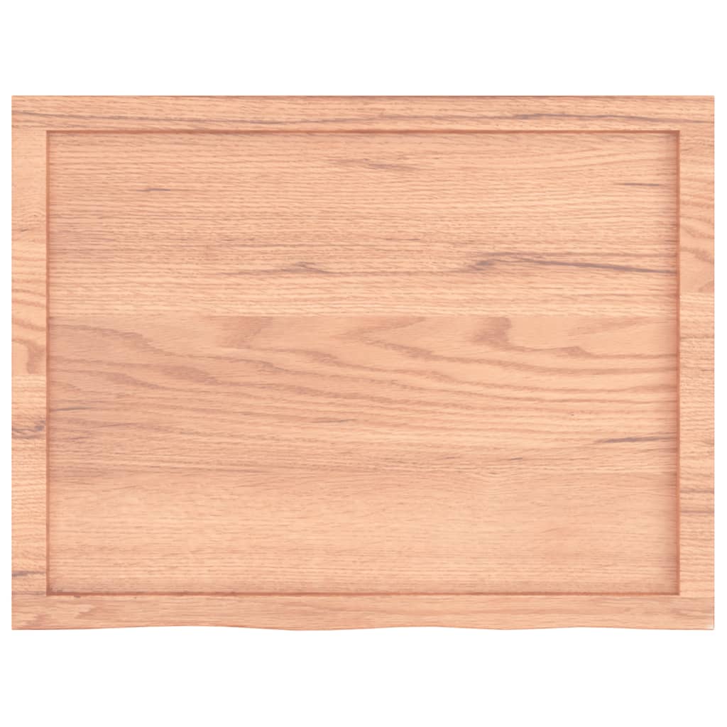 vidaXL Bathroom Countertop Light Brown 80x60x(2-4) cm Treated Solid Wood