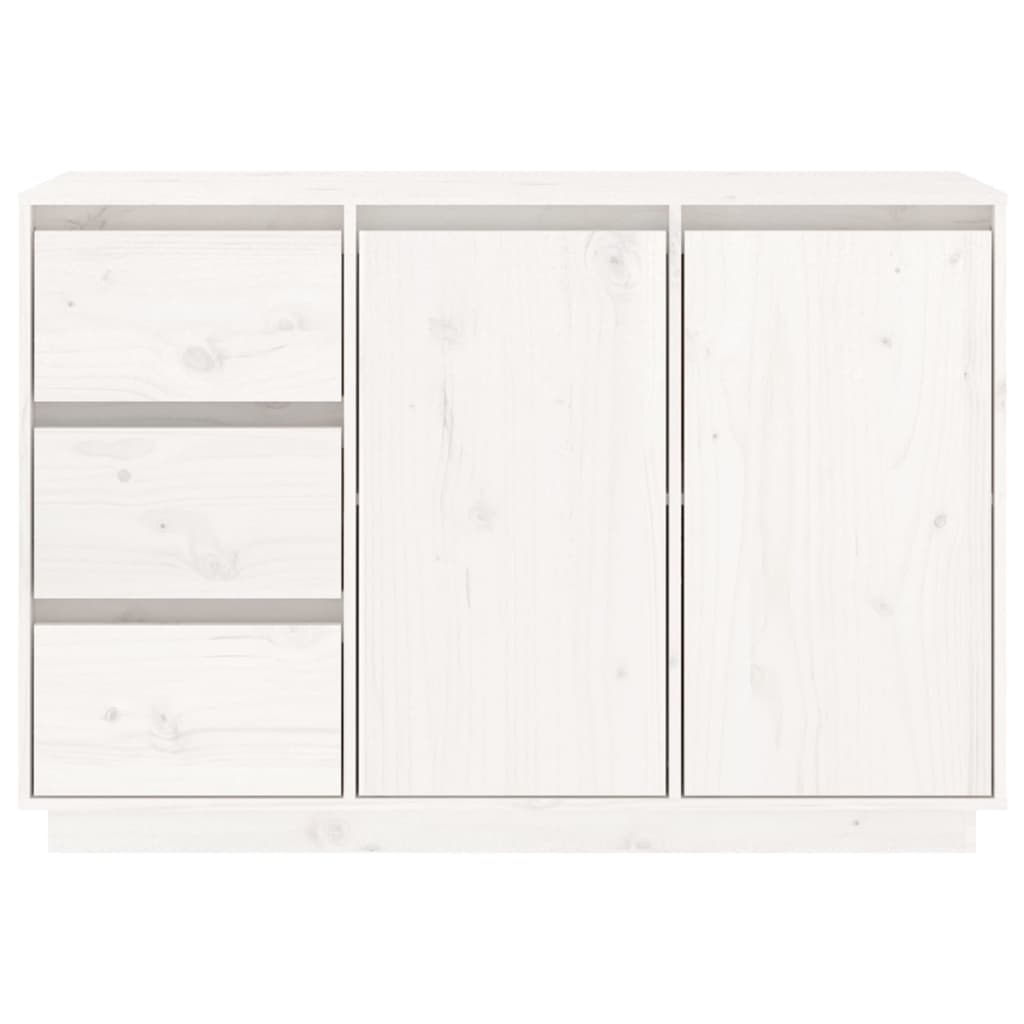 vidaXL Sideboard White 111x34x75 cm Solid Wood Pine