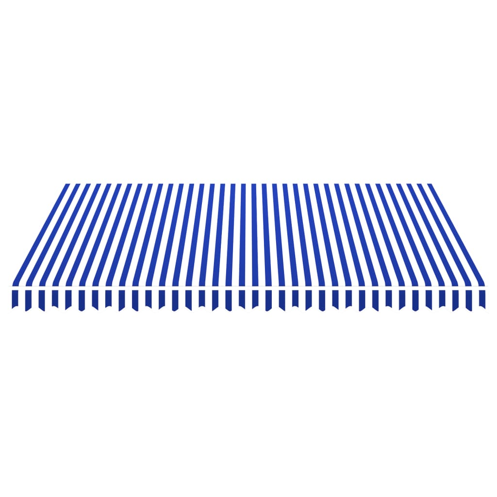 vidaXL Awning Top Sunshade Canvas Blue & White 350x250 cm