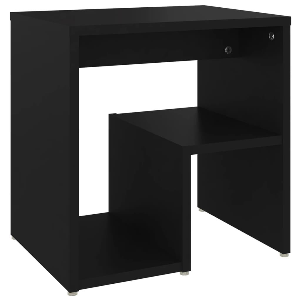 vidaXL Bed Cabinets 2 pcs Black 40x30x40 cm Engineered Wood