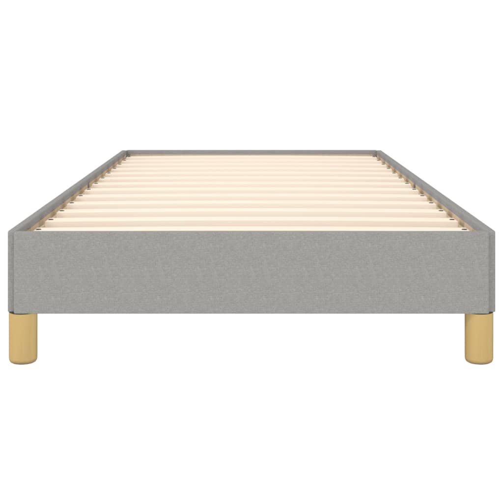 vidaXL Bed Frame without Mattress Light Grey 92x187 cm Single Fabric
