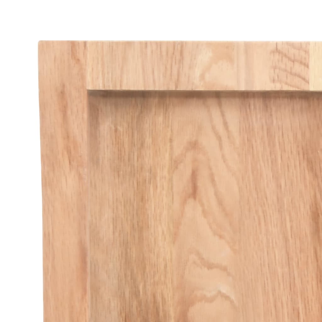 vidaXL Table Top Light Brown 140x40x(2-4) cm Treated Solid Wood Oak