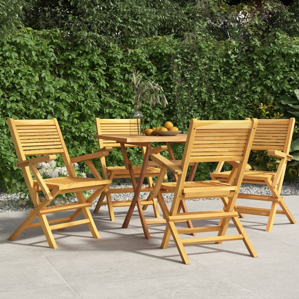 vidaXL Folding Garden Chairs 4 pcs 55x62x90 cm Solid Wood Teak