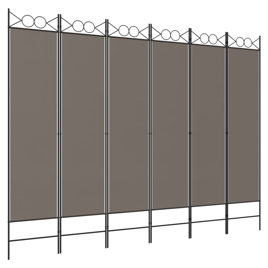 vidaXL 6-Panel Room Divider Anthracite 240x220 cm Fabric
