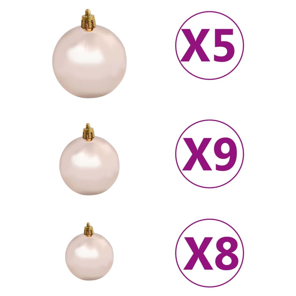 vidaXL Artificial Pre-lit Christmas Tree with Ball Set 180cm 620 Branches