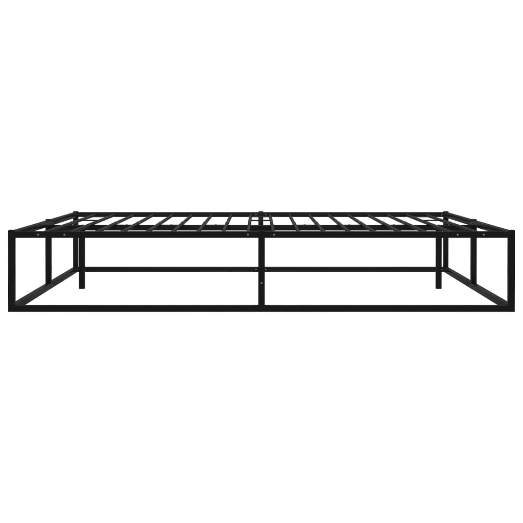 vidaXL Bed Frame without Mattress Black Metal 180x200 cm Super King