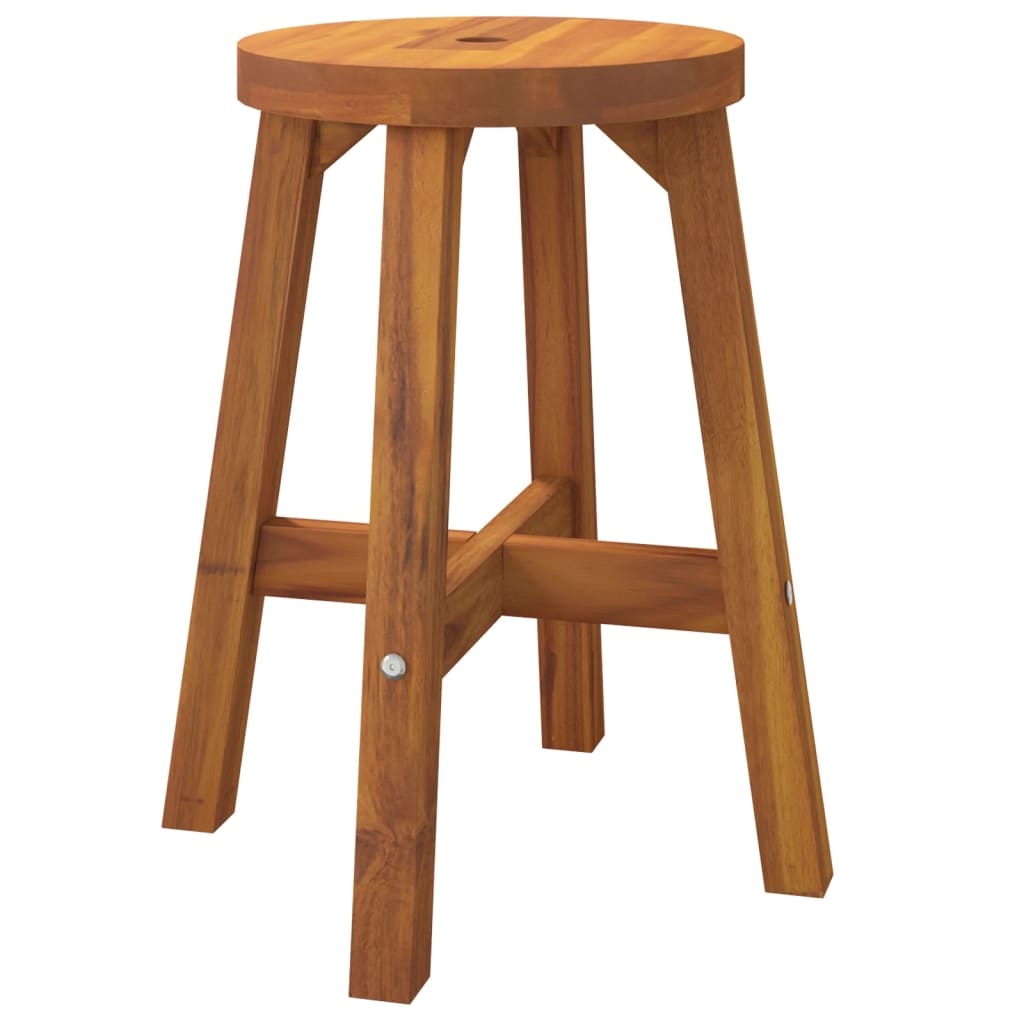 vidaXL Stool Brown 38x38x45 cm Round Solid Wood Acacia