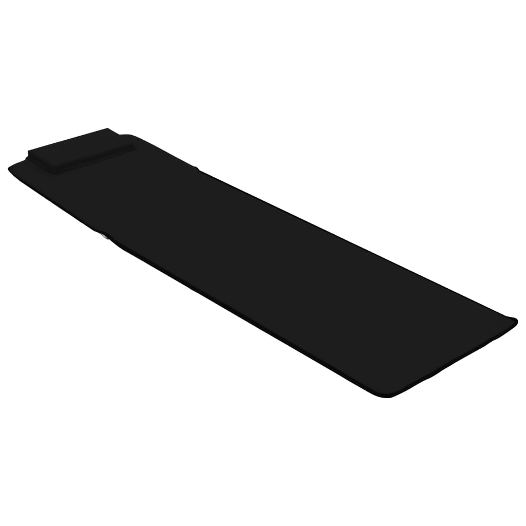 vidaXL Folding Beach Mats 2 pcs Steel and Fabric Black